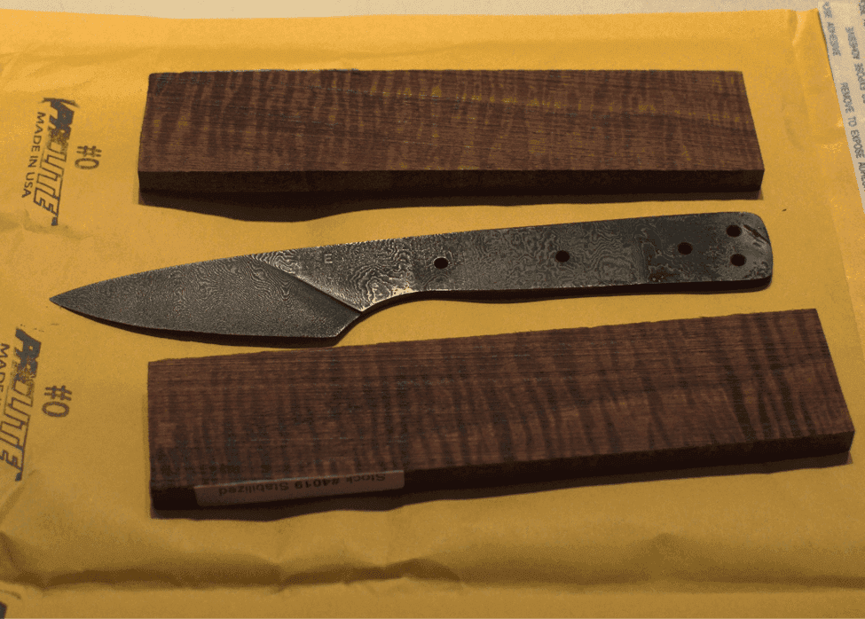 Koa wood scales paring knife handle