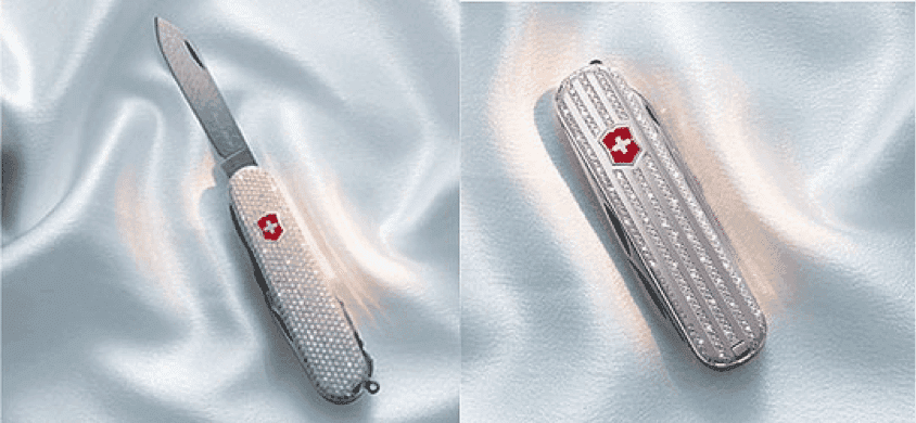 The most expensive Swiss Army Knife with platinum handles and 800 diamonds for 130.000 US$